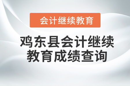 2024年雞東縣會(huì)計(jì)繼續(xù)教育成績(jī)查詢與信息咨詢指南